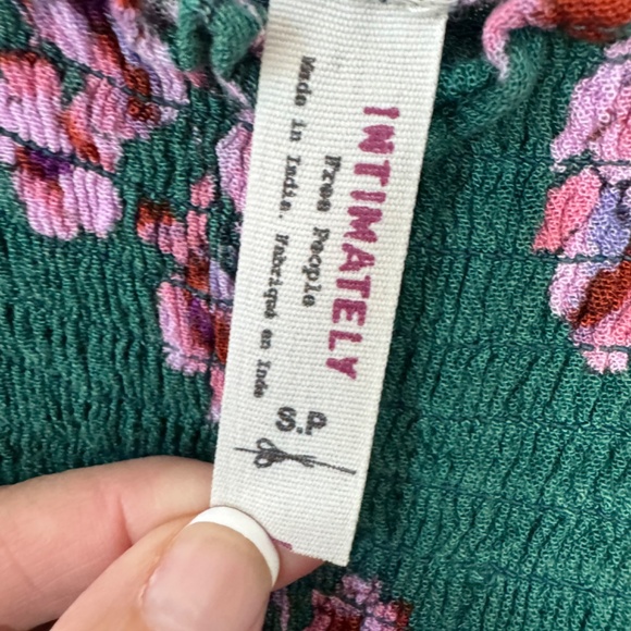 Free People Floral Garden Party Maxi dress green pink S - Picture 4 of 7